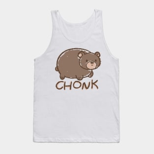 Chonky Bear - Cute Kawaii Funny Meme Crayon Drawing Tank Top
